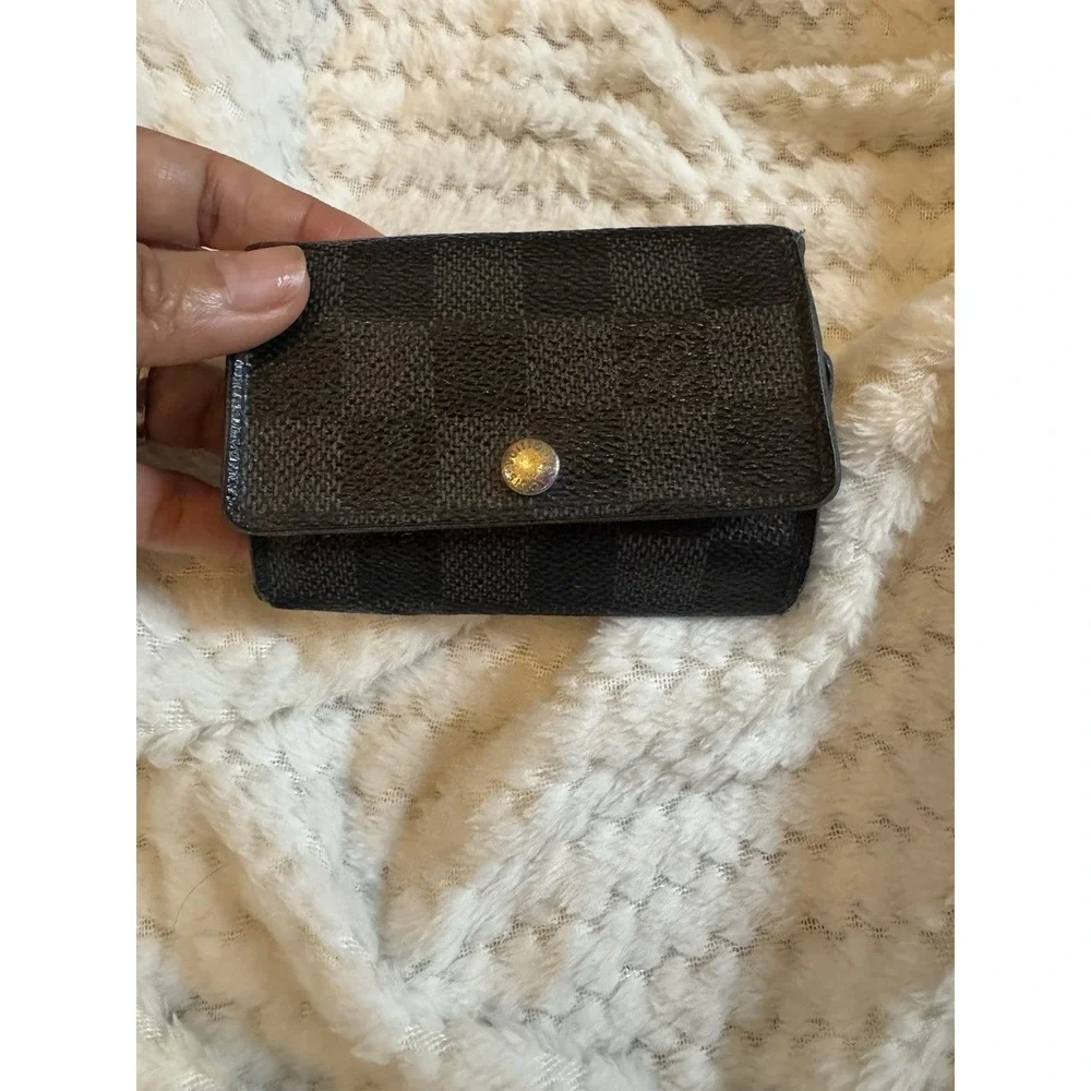 Louis Vuitton Damier Graphite 6 Key Holder Wallet Made in France Authentic